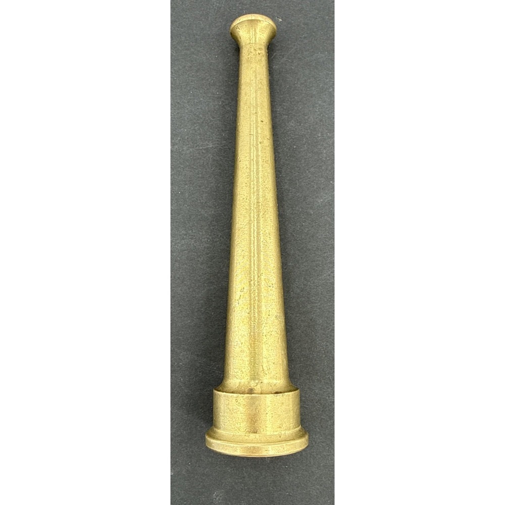 Vintage Solid‎ Brass Fireman's Style Garden Hose Nozzle 6 Inches Long